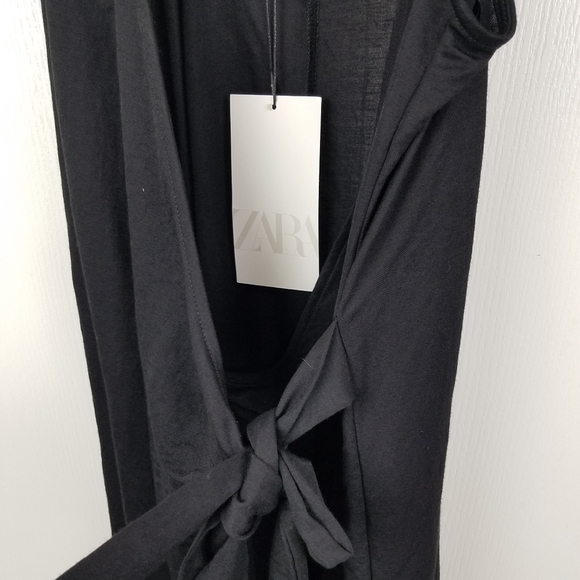 Zara black wrap Romper size medium new with tags - Picture 6 of 8